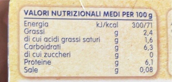 Pollo naturale omogeneizzato - Nutrition facts - it