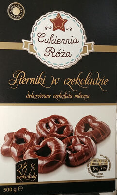 Pierniki w czekoladzie dekorowane czekoladą mleczną - Product - pl