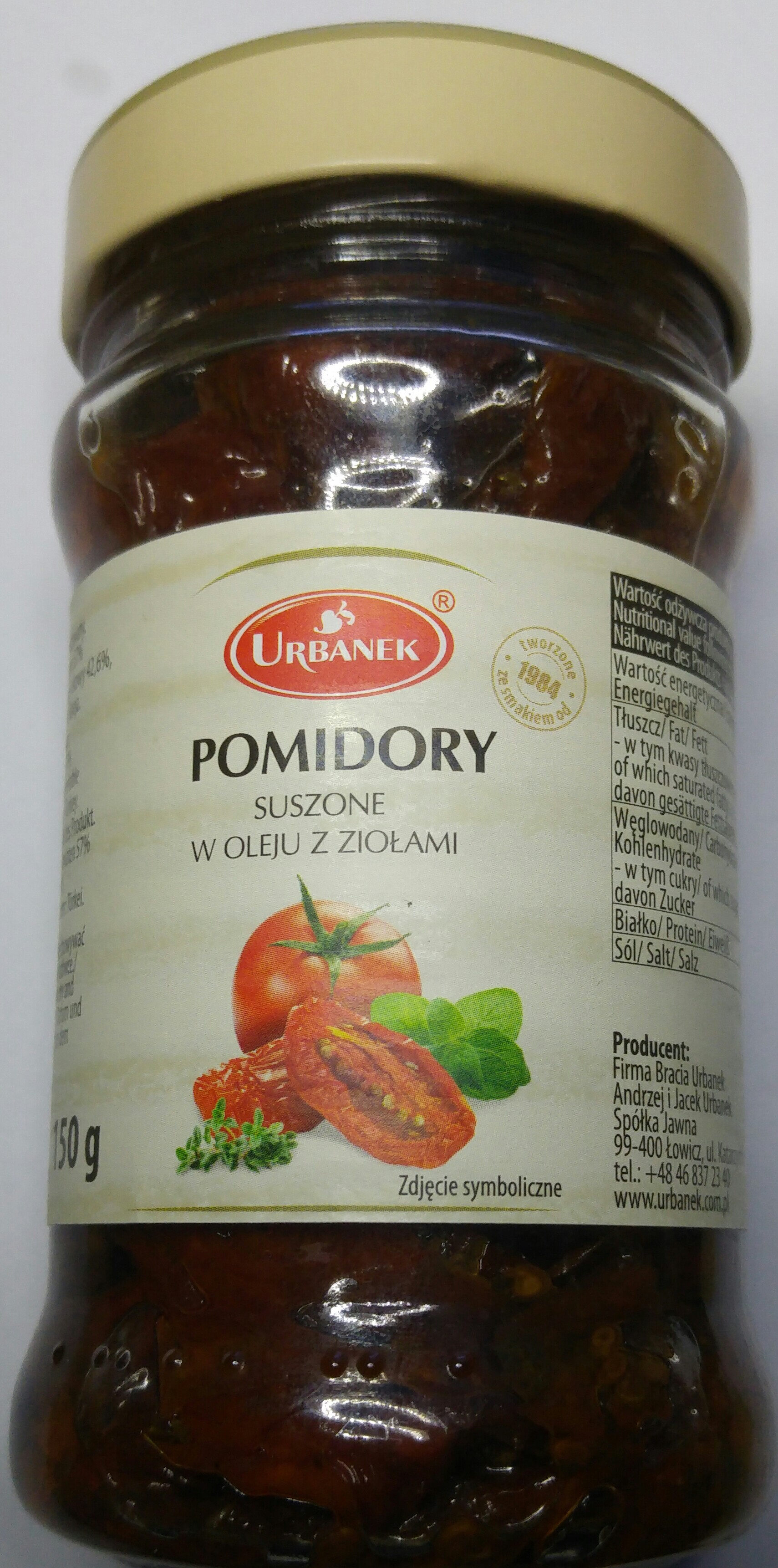 Pomidory suszone w oleju z ziołami. - Produit - pl