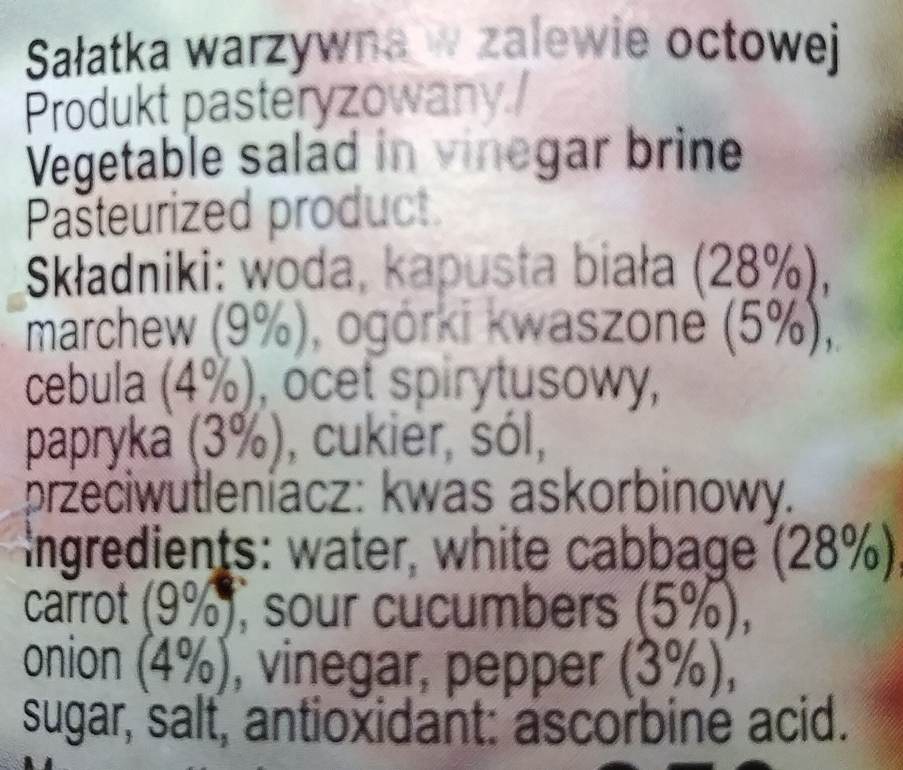 Krautsalat - Ingrédients - pl