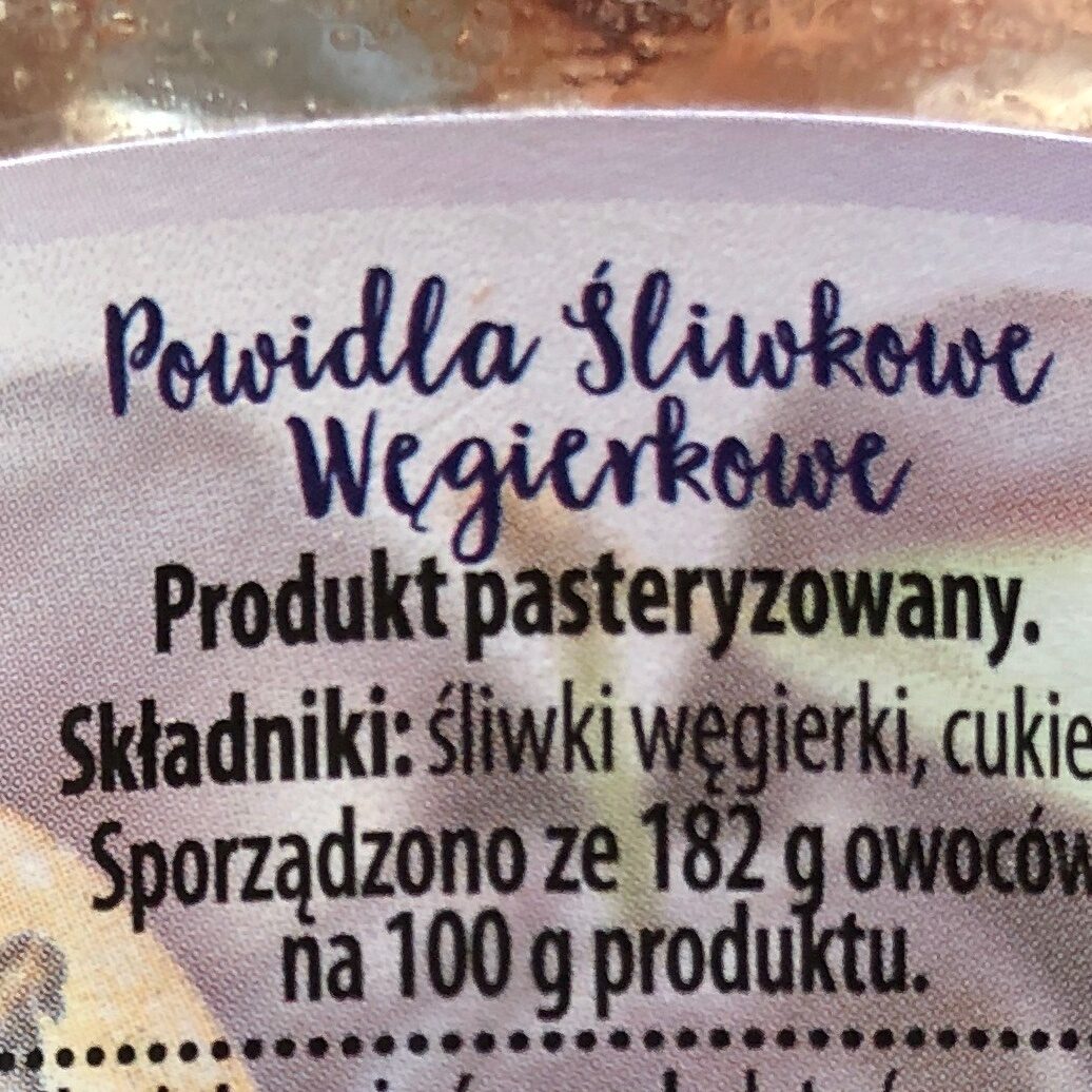 Powidła wegierkowe - Ingredienti - pl