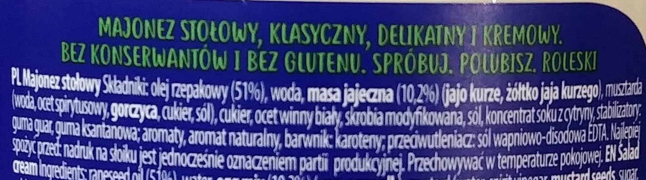 Majonez - Ingredients - pl