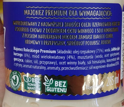 Majonez Roleskiego Premium - Ingredients - pl