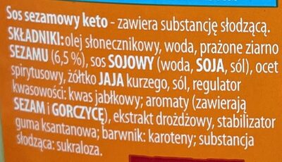 Keto sos sezamowy - Ingredients - pl