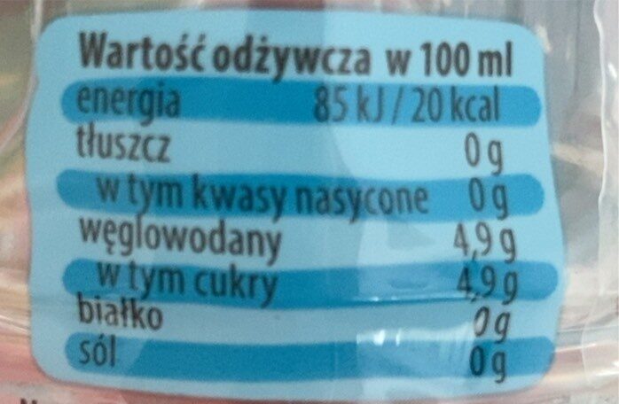 Kubuś Waterrr Truskawka - Nutrition facts - pl
