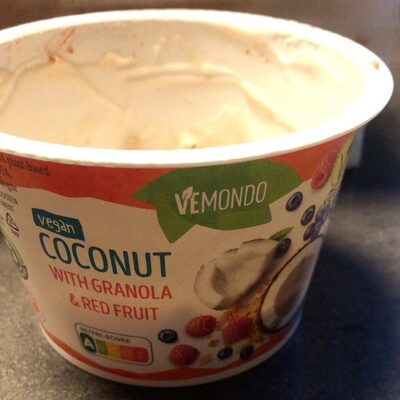 Coconut yoghurt with granola & red fruits - Produit - it