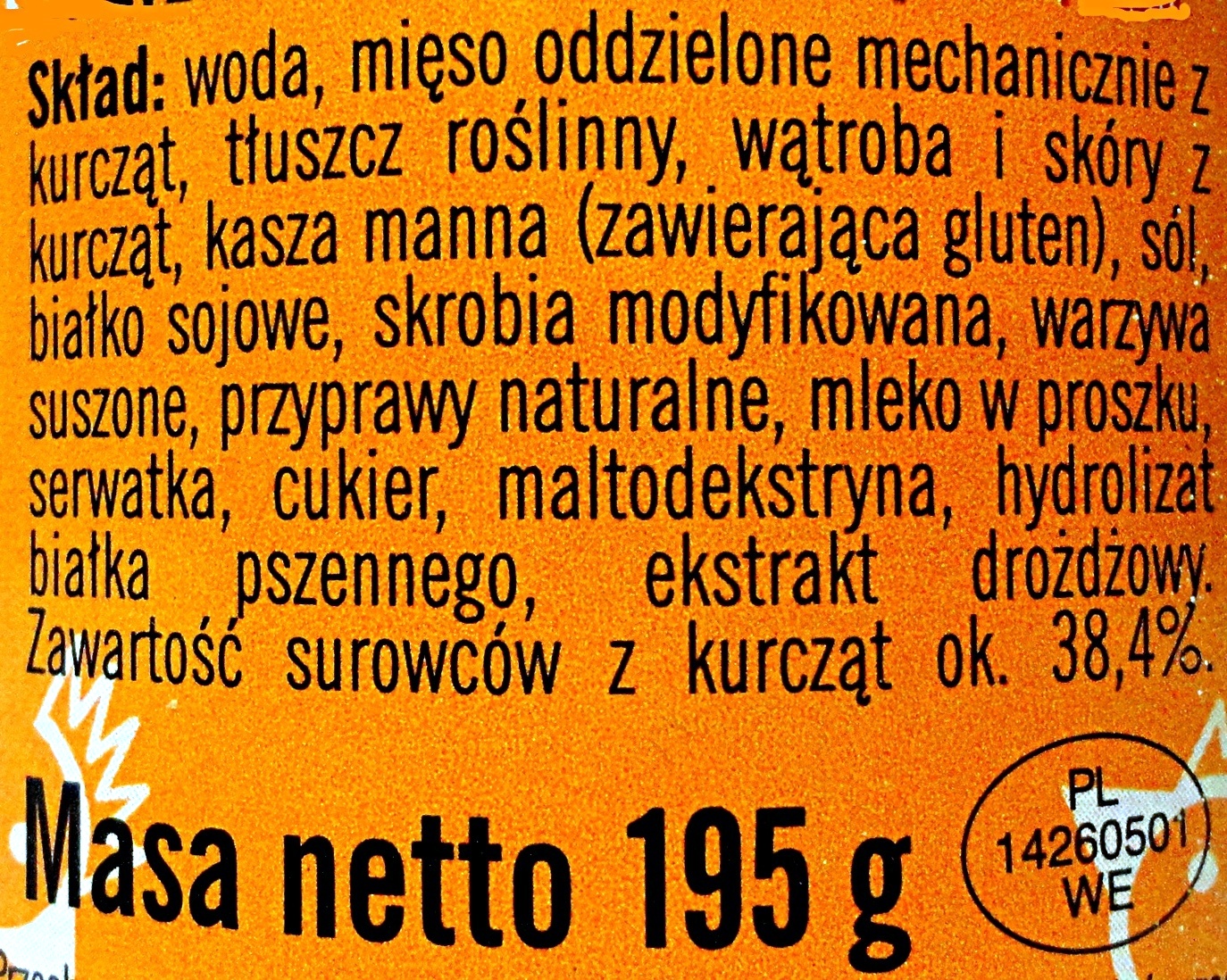 Podlaski - Ingredients - pl