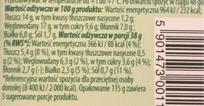 Smalczyk z Fasoli - Voedingswaarden - pl