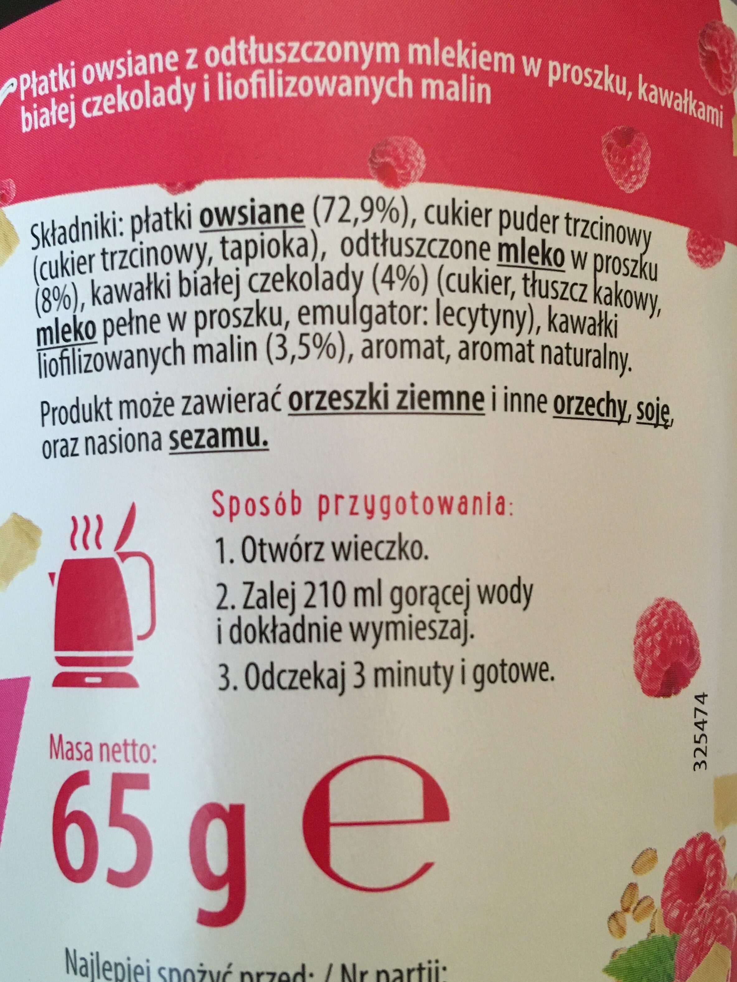 Owsianka - Ingredientes - pl