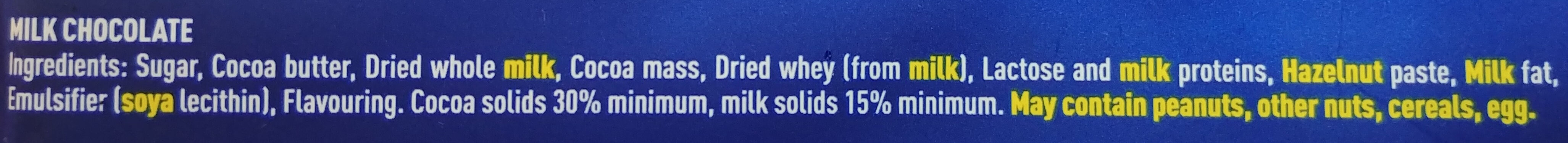 Czekolada mleczna - Ingredients