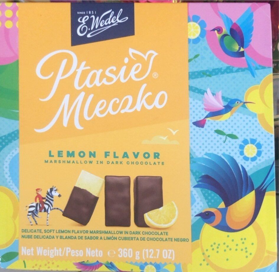 Ptasie Mlecsko Lemon Flavor Marshmallow in Dark Chocolate - Product