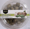 perla Grüne Oliven ohne Stein, mariniert mit Knoblauch und Kräutern - Producto