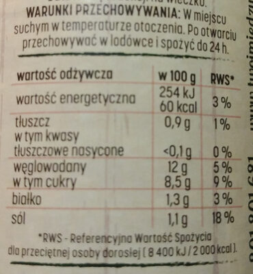 Sos pomidorowy - Nutrition facts - pl