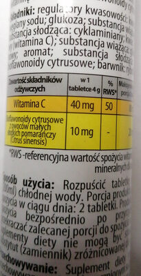 Witamina C plus Bioflawonoidy - Nutrition facts
