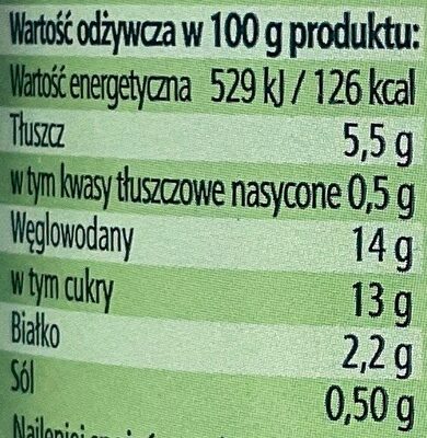 Chrzan tarty - Voedingswaarden - pl