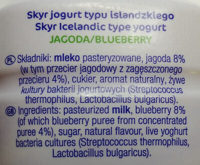 Skyr - Ingredients - pl