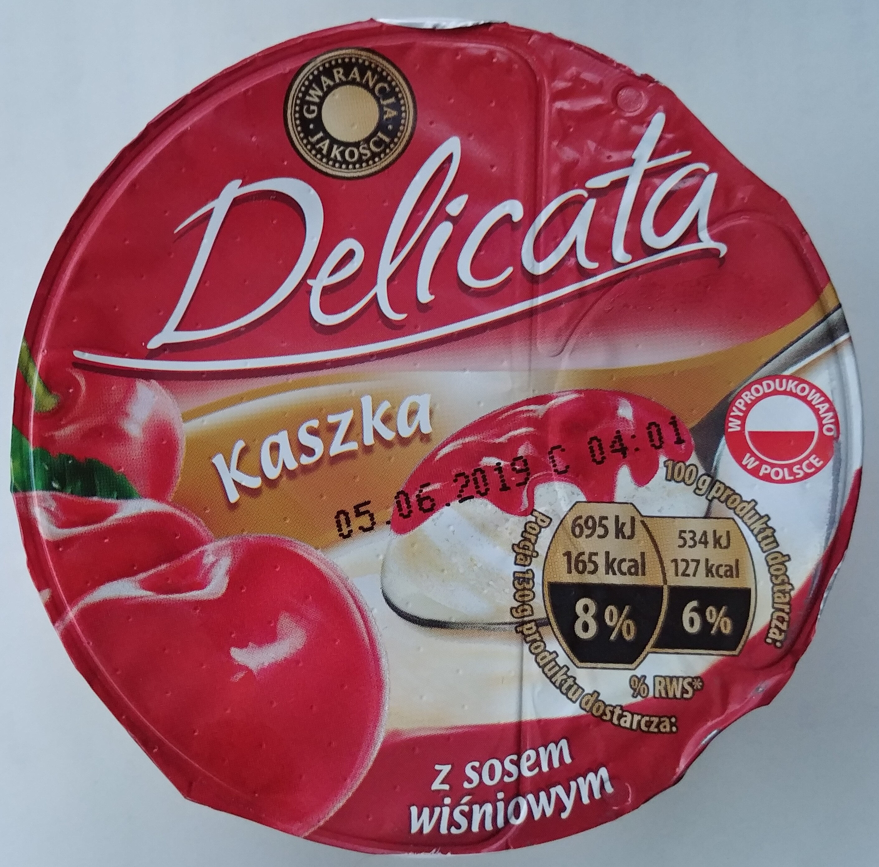 Kaszka manna na mleku z sosem wiśniowym (20%) - Produkt - pl