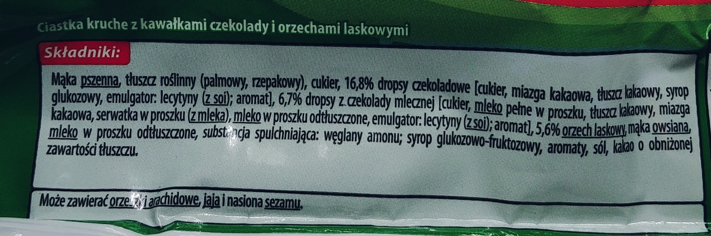 Kruszynki Orzeszki kawalki orzechów - Ingredients - pl