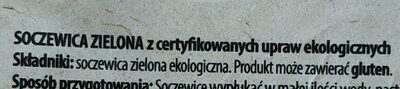 Soczewica zielona z certyfikowanych upraw ekologicznych - Ingredients - pl