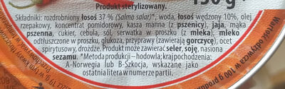 Pasta z łososia pikantna - Ingredients - pl