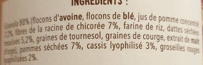 Granola aux fruits - Ingredients - fr
