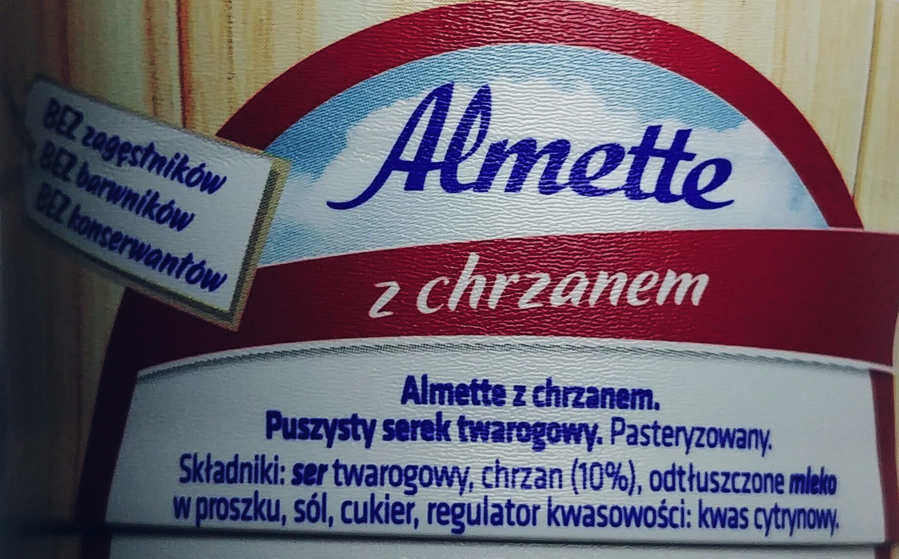 Almette a chrzanem - Ingredients - pl