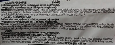 Salami dojrzewające - Ingredients - pl