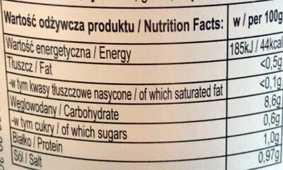 Żur Wiejski - Nutrition facts