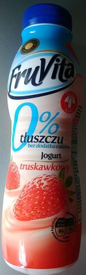 Jogurt pitny truskawkowy 0% tłuszczu. - 1
