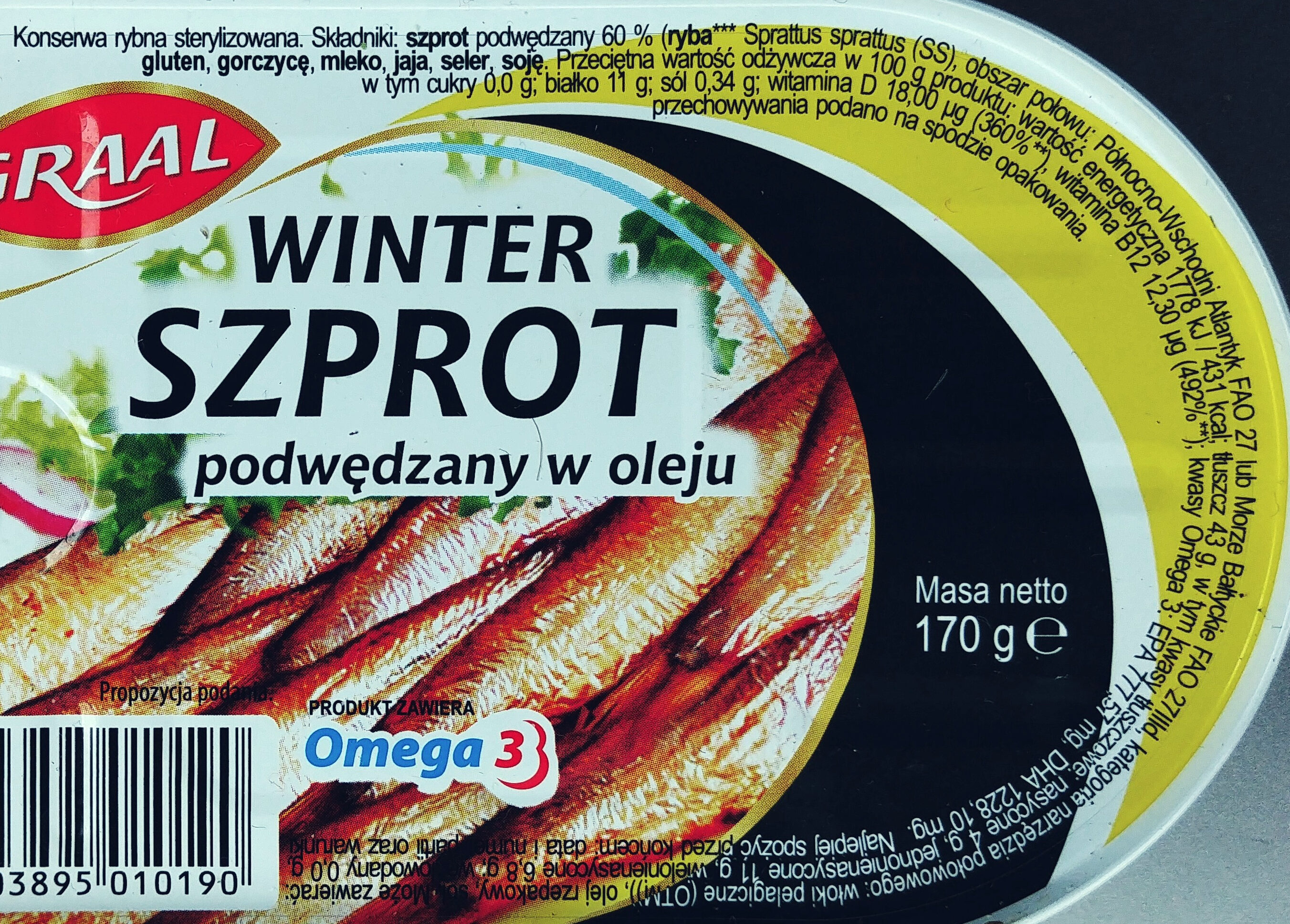 Winter szprot podwędzany w oleju - Ingredients - pl