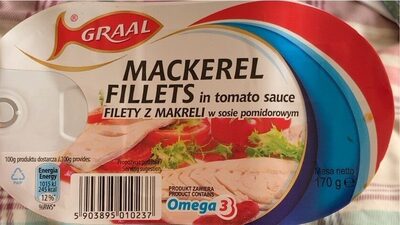 Mackerel fillets in tomato sauce - Product - pl