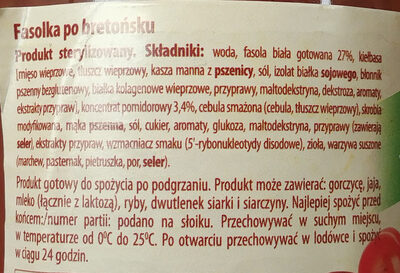 Fasolka po bretońsku - Ingrediënten - pl