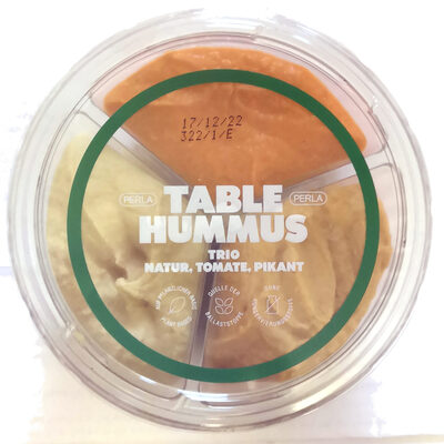 Table Hummus Trio -  natur, Tomate, pikant - Product - de