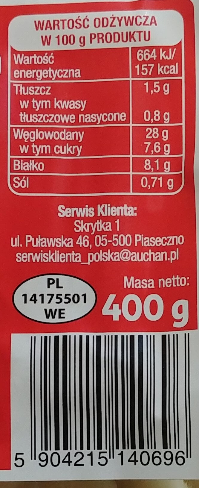 Pierogi z serem i truskawkami - Nutrition facts - pl