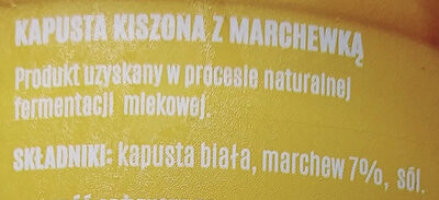 Kapusta kiszona z marchewką - Ingredients - pl