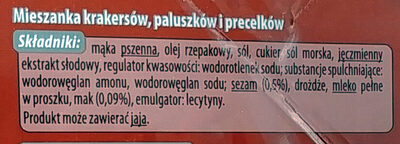 Mieszanka krakersów, paluszków i precelków - Ingrediënten - pl
