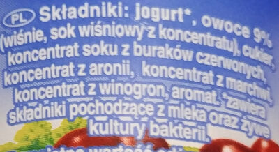 Jogurt wiśniowy - Ingrediënten - pl