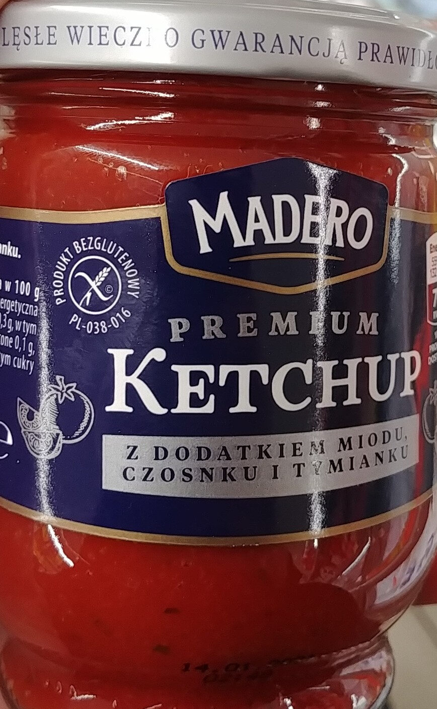 Ketchup z dodatkiem miodu, czosnku i tymianku. - Produit - pl