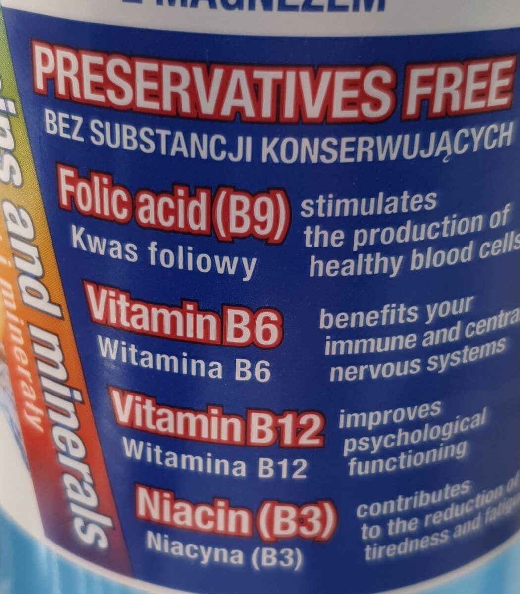 Vitamin water - Nährwertangaben - pl