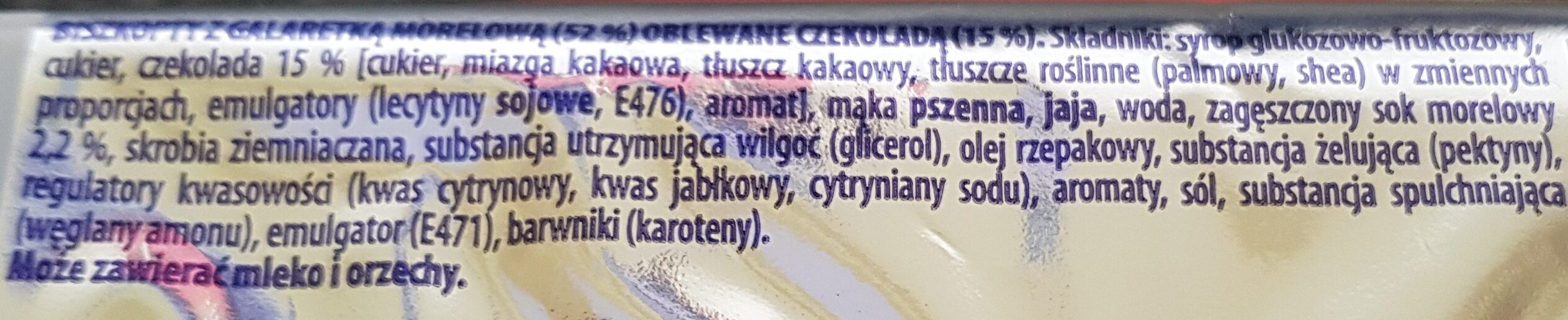 Delicje Szampańskie Morelowe - Ingredienti - pl