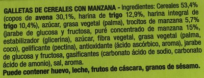 Digestive Go - Fontaneda - 171 Grammes (6x2galletas) - Ingredients - es
