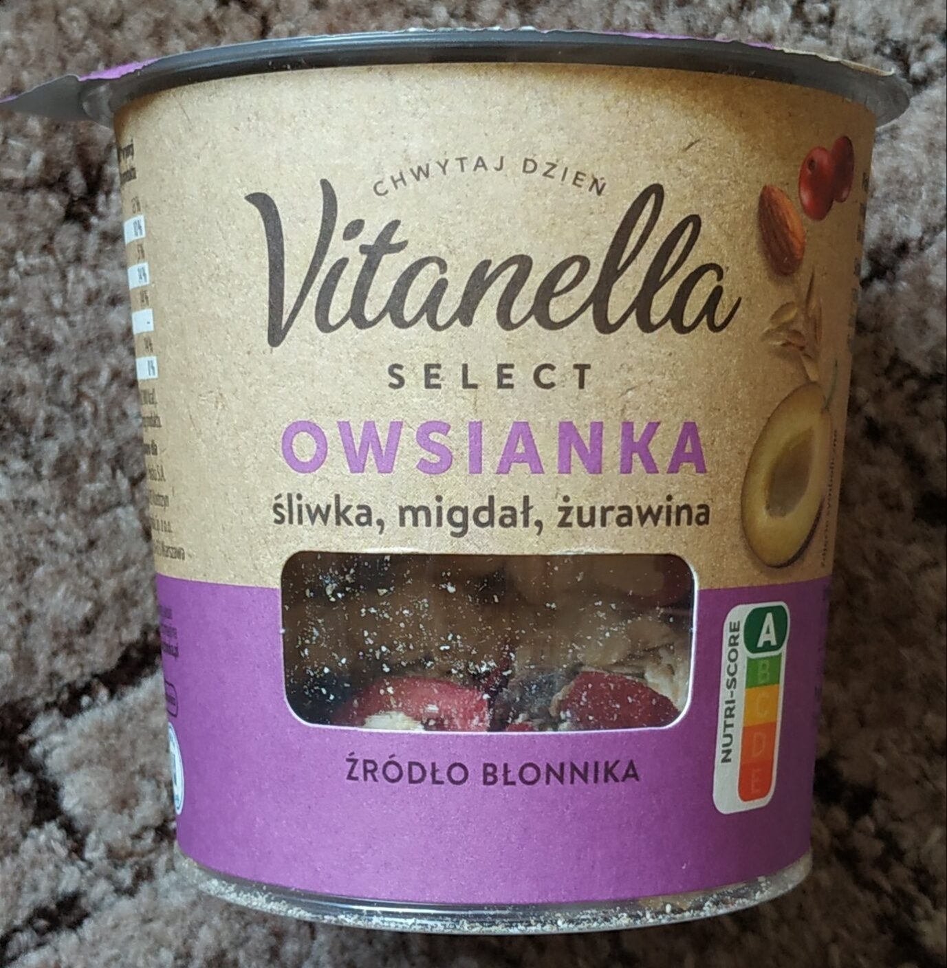 Vitanella Owsianka - śliwka, migdał, żurawina - Produkt