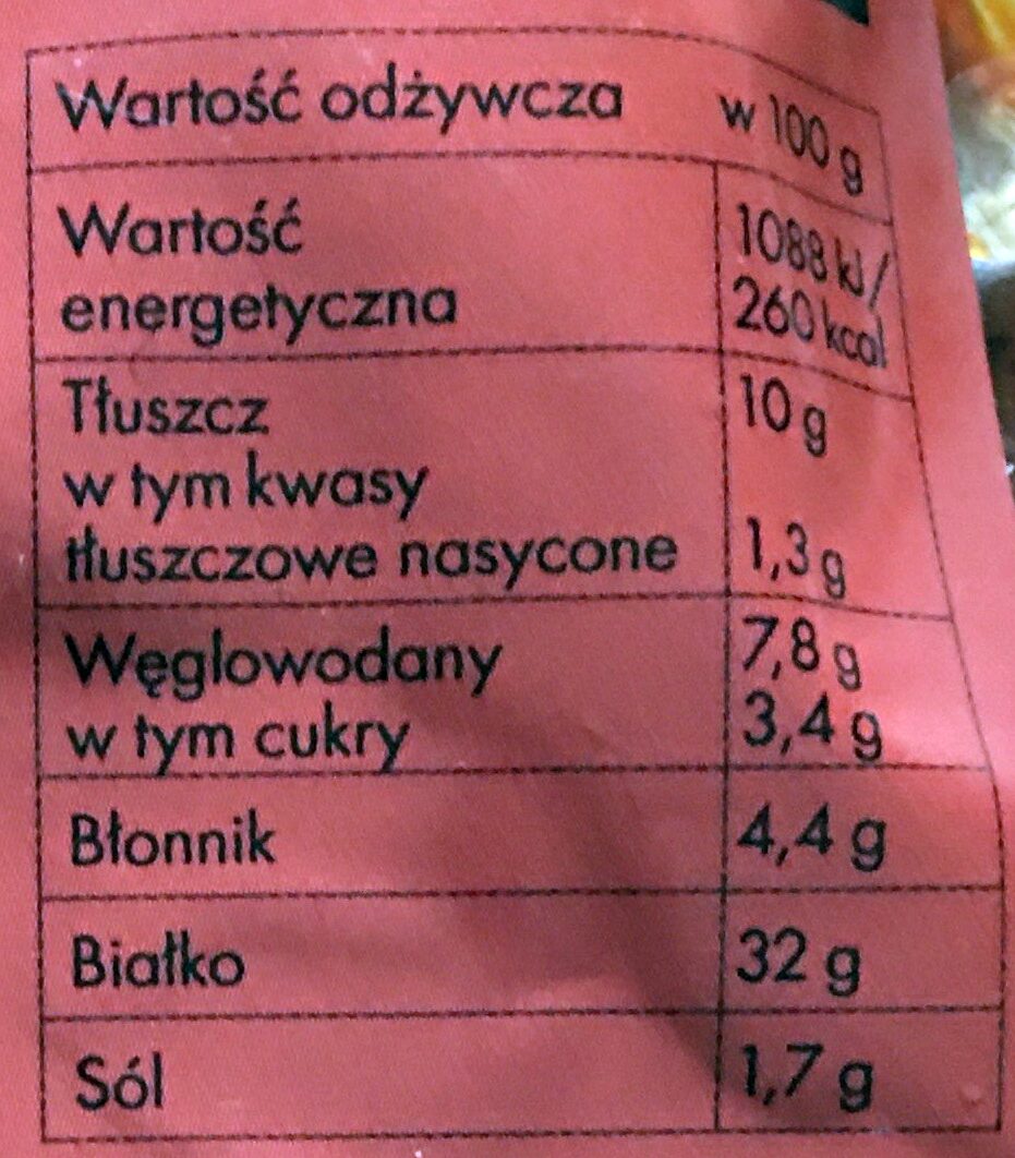 Bezmięsny boczek w stylu węgierskim z czosnkiem - Wartości odżywcze