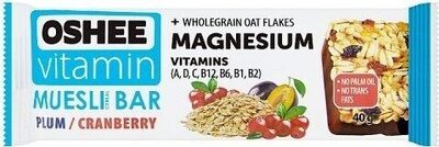 Vitamin Muesli Cereal Bar Plum / Cranberry - Product