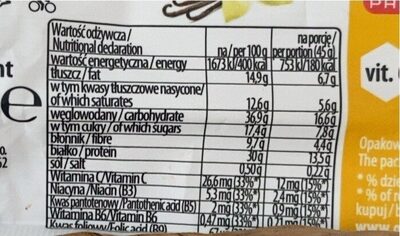 Oshee protein - Nutrition facts