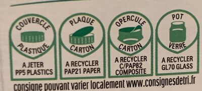 Nutella - Instruction de recyclage et/ou informations d'emballage