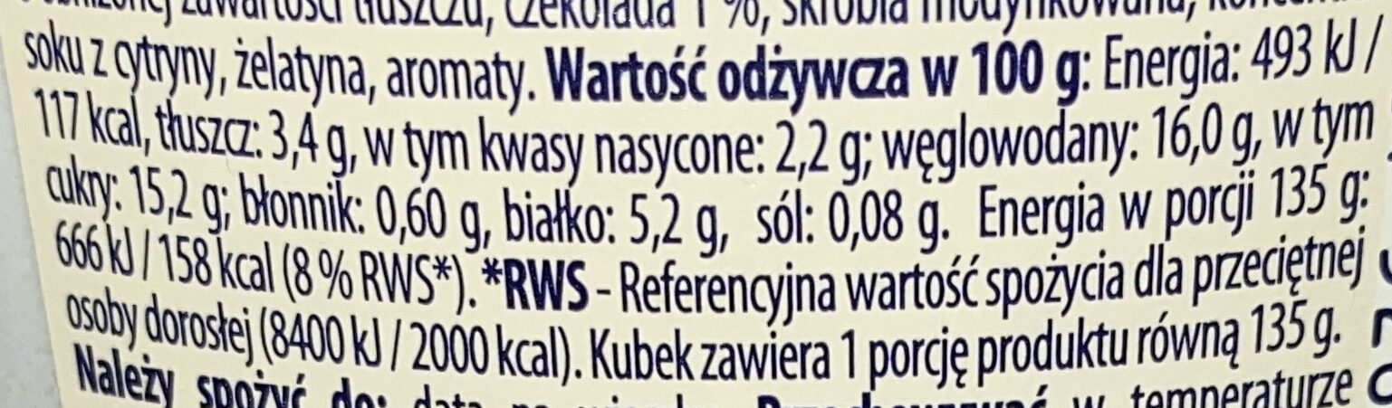 Danio o smaku czekoladowo-orzechowym - Nutrition facts - pl