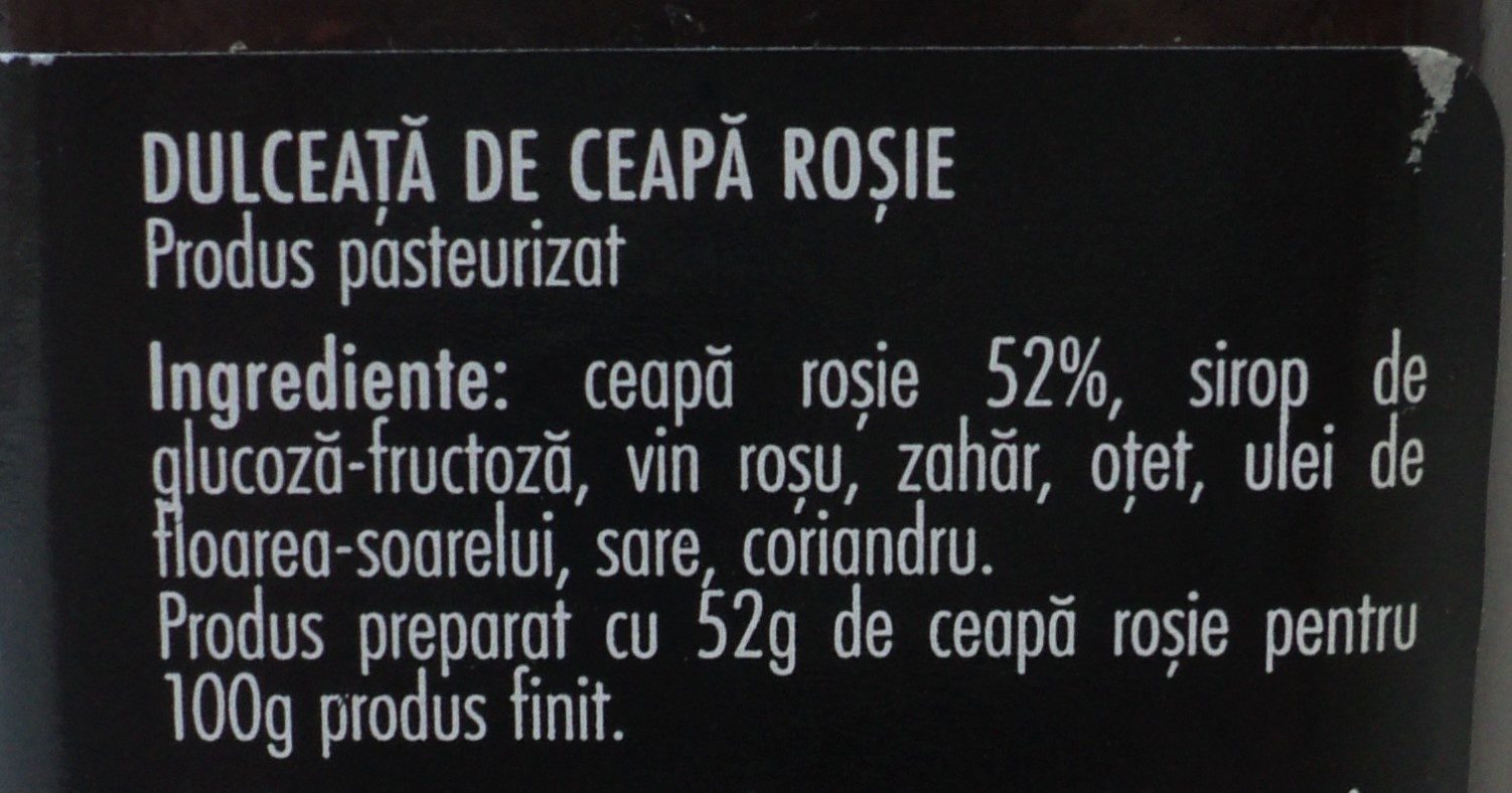 UAuu! Dulceata de ceapa rosie - Ingredients - ro
