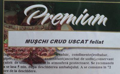 Premium Muschi crud uscat - Ingredients - ro