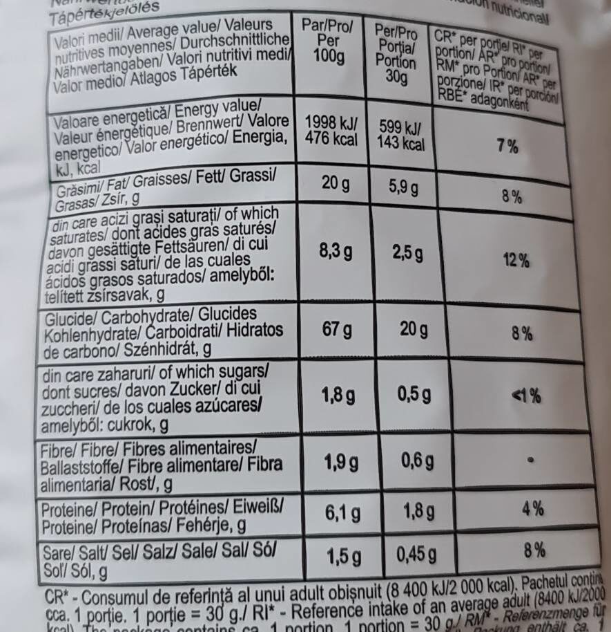 Eco pufuleti - Nutrition facts - ro